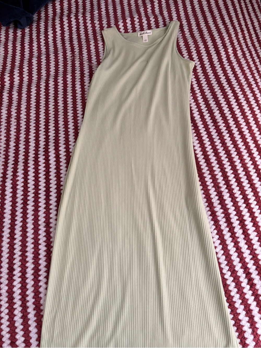 Derek Heart Sleeveless Ribbed Maxi Dress in Light Sage